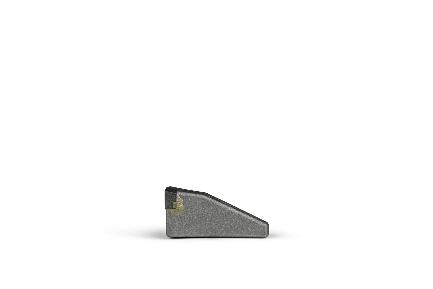HRT® weld-on tip with abrasion resistant carbide tip (68x25x33mm). Right version