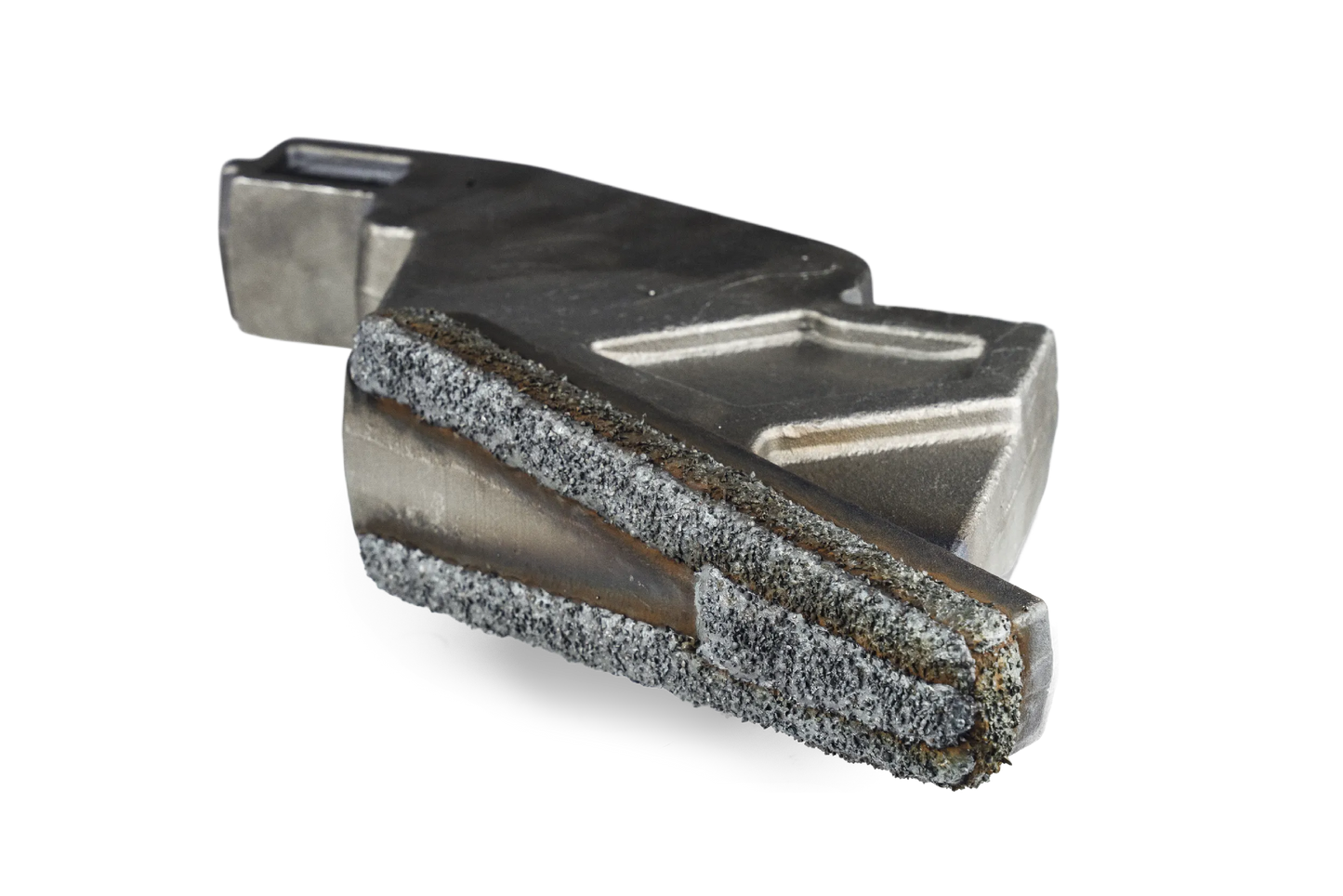 HRT® counter knife fitting high-speed Doppstadt and Terex shredders (fitting old type AK and TBG series) with WearShield® around the complete counter knife