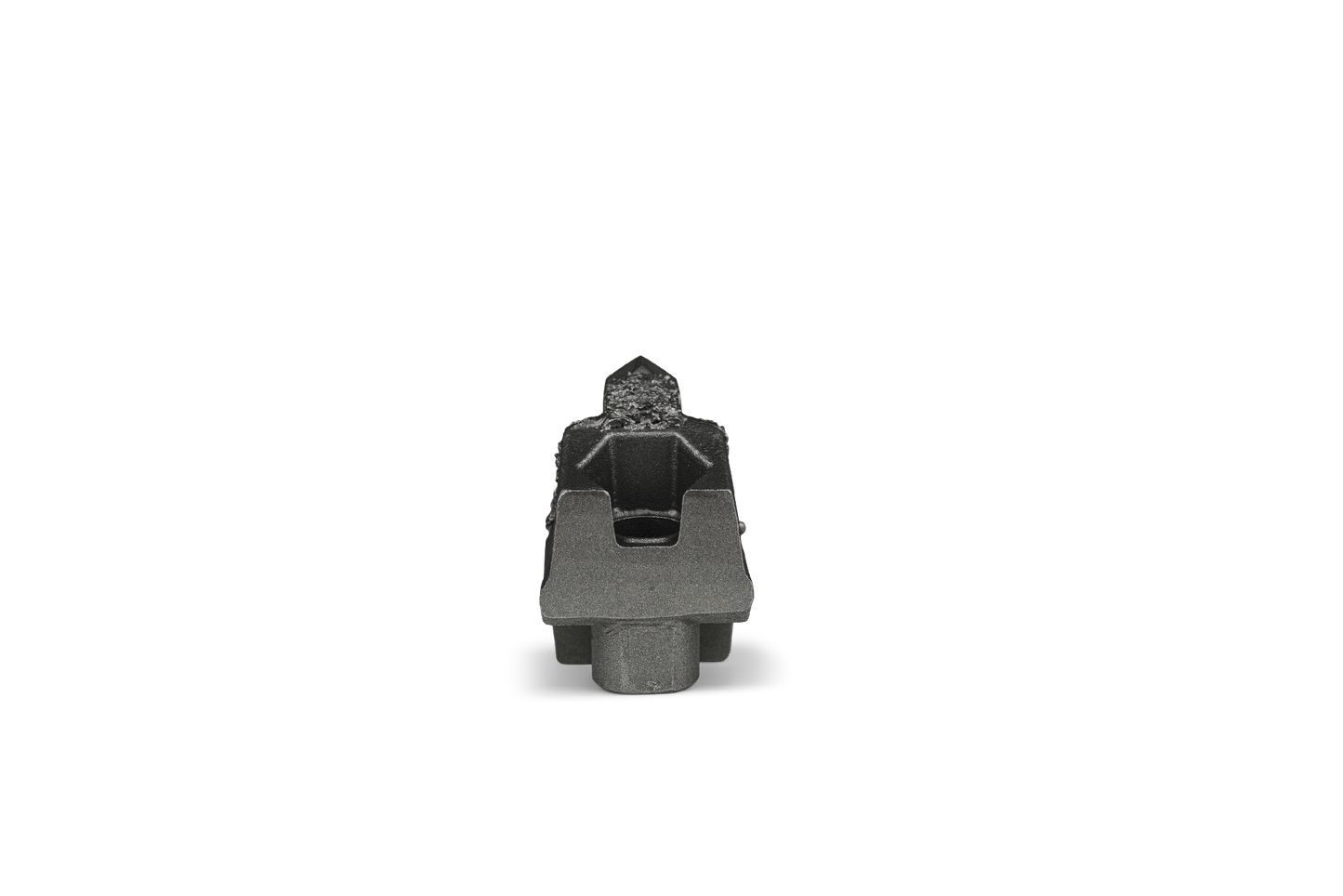 HRT® tool fitting FAE mulchers (alternative to type I). Tool with one carbide tip and three additional layers of WearShield® carbide overlay for extended life-time. Tool with one M20 bolt hole.