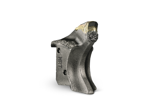 HRT® Wechselzahn zeug passend für FAE Mulcher (Alternative zu Typ A/3) mit zusätzlicher WearShield Auflage oben und an den Seiten