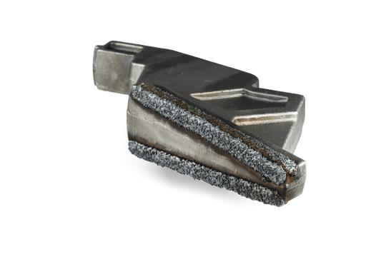 HRT® counter knife fitting high-speed Doppstadt and Terex shredders (fitting old type AK and TBG series) with WearShield® around the edges